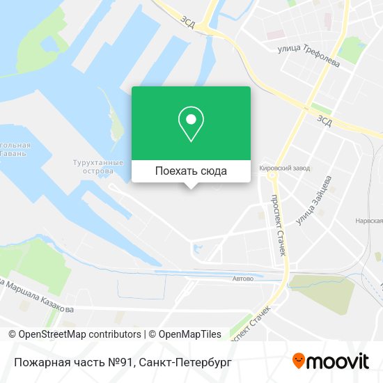 Карта Пожарная часть №91