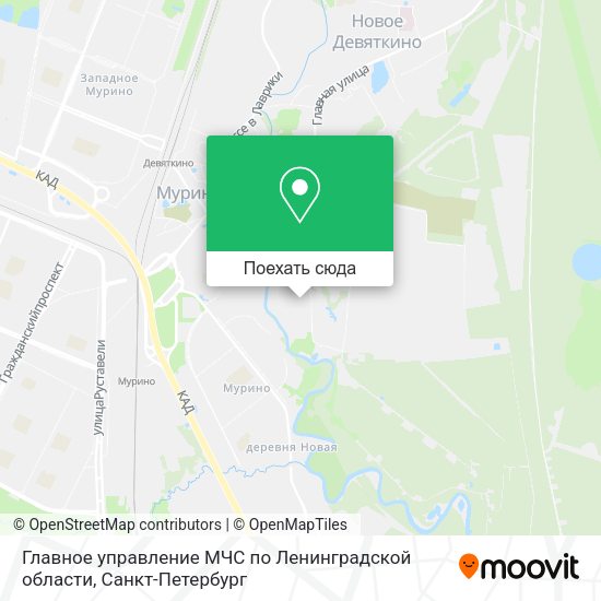Карта Главное управление МЧС по Ленинградской области