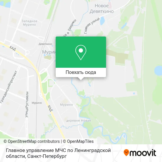 Карта Главное управление МЧС по Ленинградской области