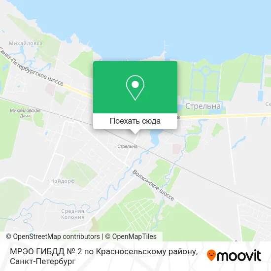 Карта МРЭО ГИБДД № 2 по Красносельскому району