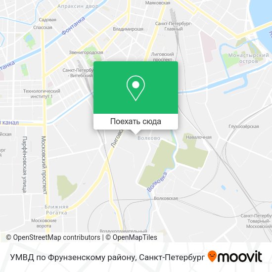 Карта УМВД по Фрунзенскому району