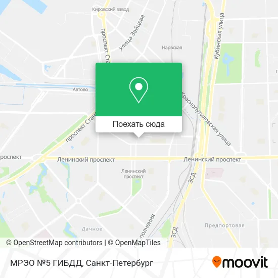 Карта МРЭО №5 ГИБДД