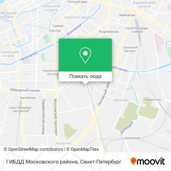 Карта ГИБДД Московского района