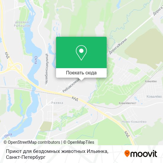 Карта Приют для бездомных животных  Ильинка