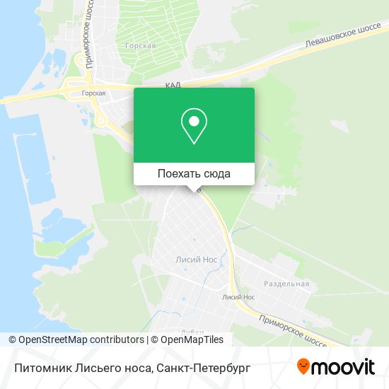 Карта Питомник Лисьего носа
