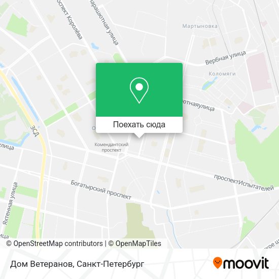 Карта Дом Ветеранов