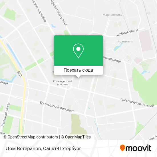 Карта Дом Ветеранов