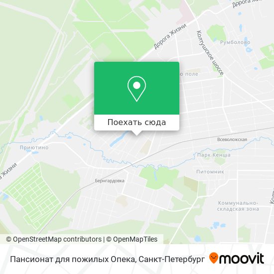 Карта Пансионат для пожилых  Опека