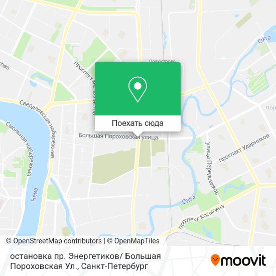 Карта остановка пр. Энергетиков/ Большая Пороховская Ул.