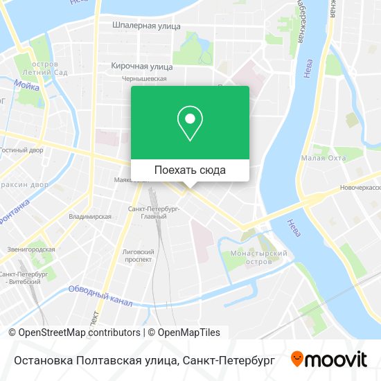 Карта Остановка  Полтавская улица