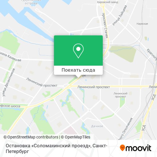 Карта Остановка «Соломахинский проезд»