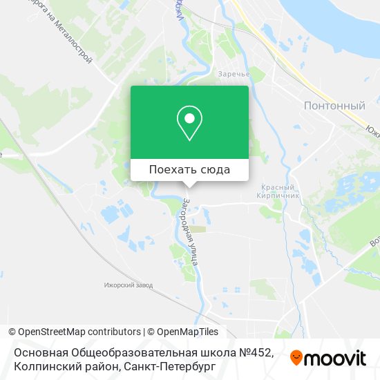 Карта Основная Общеобразовательная школа №452, Колпинский район