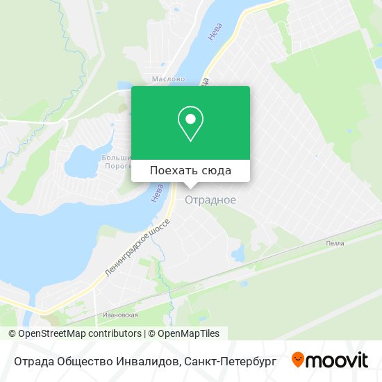 Карта Отрада Общество Инвалидов