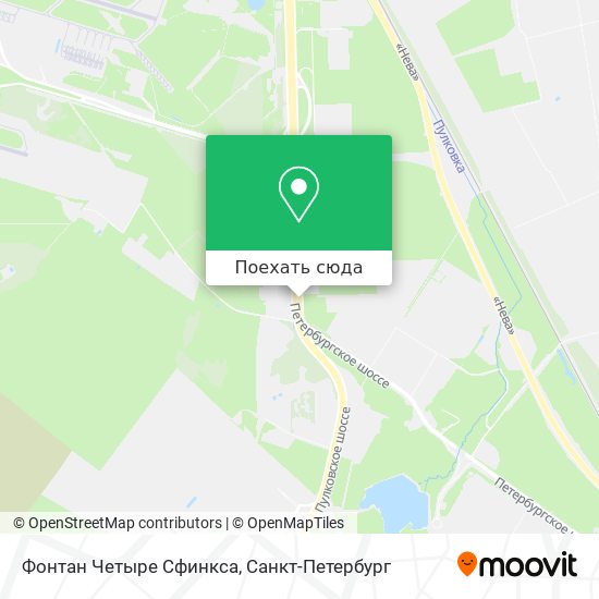 Карта Фонтан Четыре Сфинкса