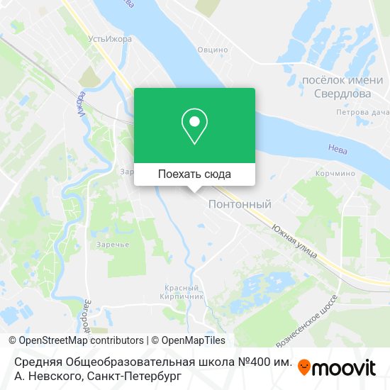Карта Средняя Общеобразовательная школа №400 им. А. Невского