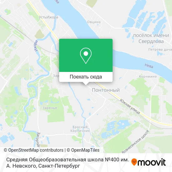 Карта Средняя Общеобразовательная школа №400 им. А. Невского