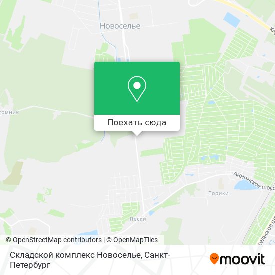 Карта Складской комплекс Новоселье