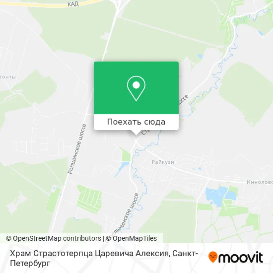 Карта Храм Страстотерпца Царевича Алексия
