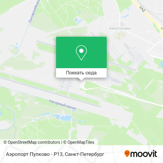 Карта Аэропорт Пулково - P13