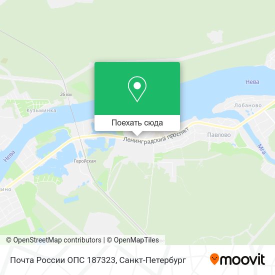 Карта Почта России ОПС 187323