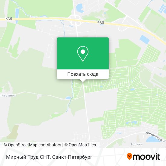 Карта Мирный Труд СНТ