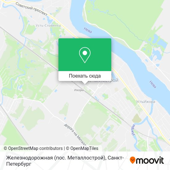 Карта Железнодорожная (пос. Металлострой)
