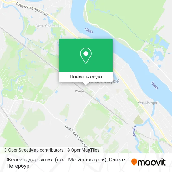 Карта Железнодорожная (пос. Металлострой)