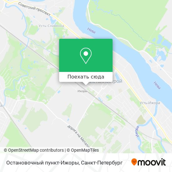 Карта Остановочный пункт-Ижоры