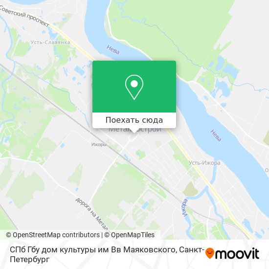 Карта СПб Гбу дом культуры им Вв Маяковского