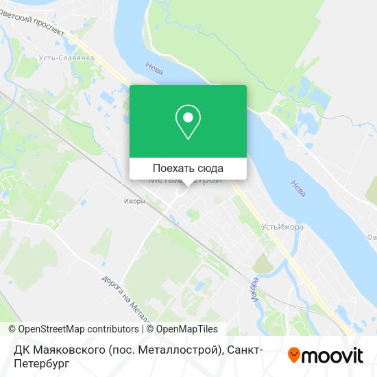 Карта ДК Маяковского (пос. Металлострой)