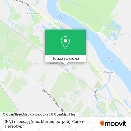 Карта Ж / Д переезд (пос. Металлострой)