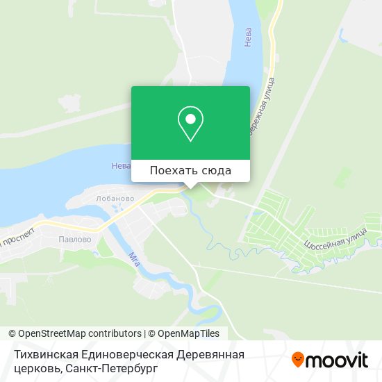 Карта Тихвинская Единоверческая Деревянная церковь
