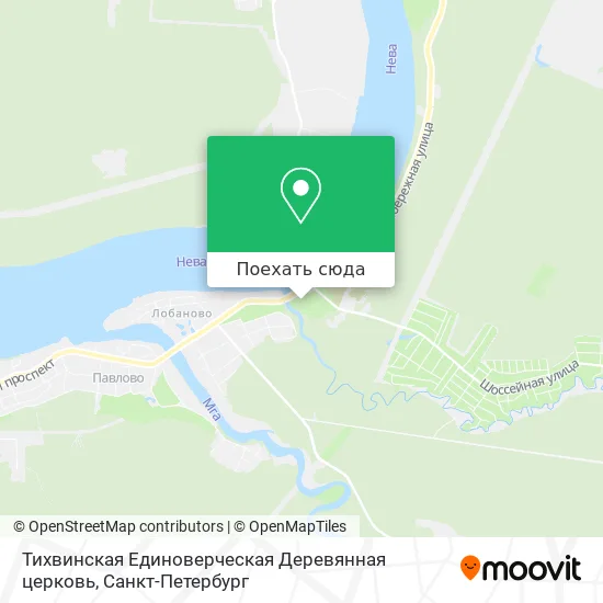 Карта Тихвинская Единоверческая Деревянная церковь