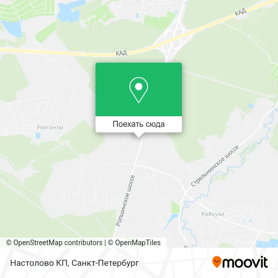 Карта Настолово КП