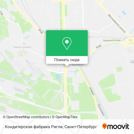 Карта Кондитерская фабрика Ригли