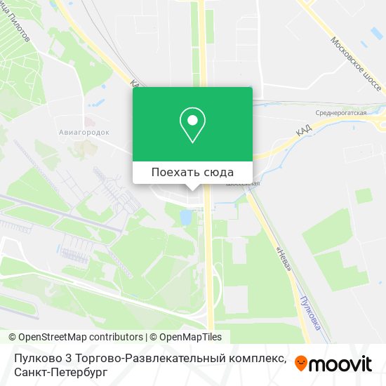 Карта Пулково 3 Торгово-Развлекательный комплекс