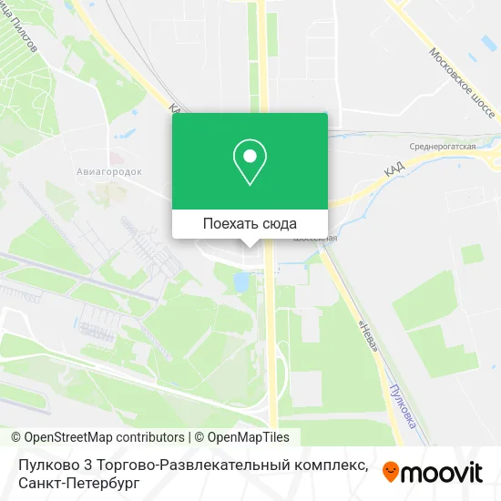 Карта Пулково 3 Торгово-Развлекательный комплекс