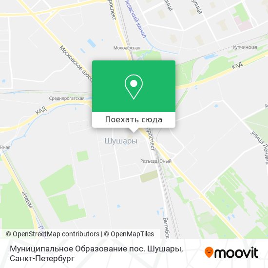 Карта Муниципальное Образование пос. Шушары