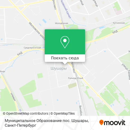 Карта Муниципальное Образование пос. Шушары