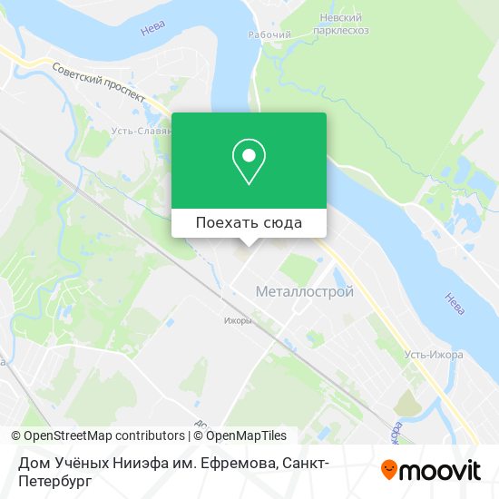 Карта Дом Учёных Нииэфа им. Ефремова