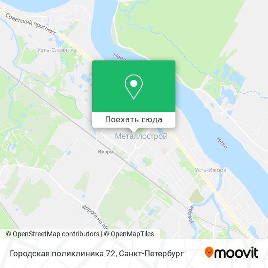 Карта Городская поликлиника 72