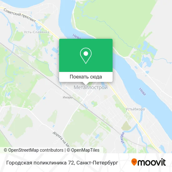 Карта Городская поликлиника 72
