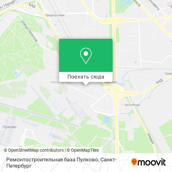 Карта Ремонтостроительная база Пулково