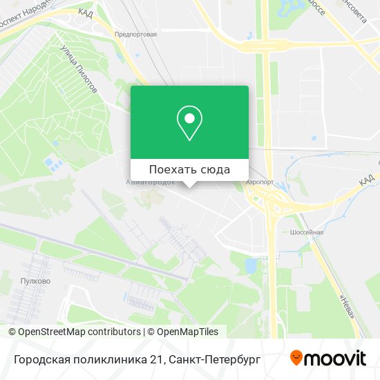 Карта Городская поликлиника 21