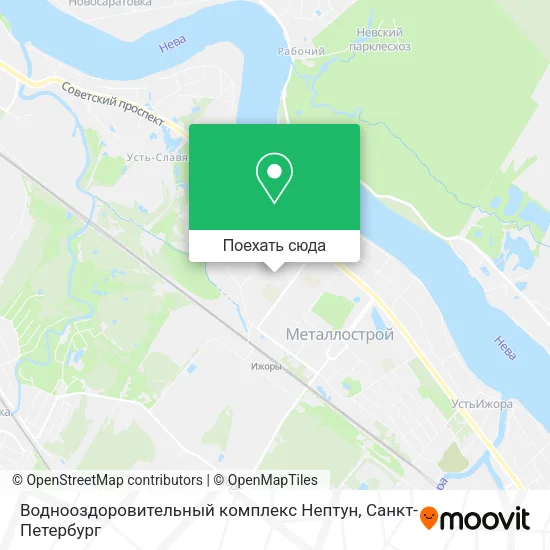 Карта Воднооздоровительный комплекс Нептун