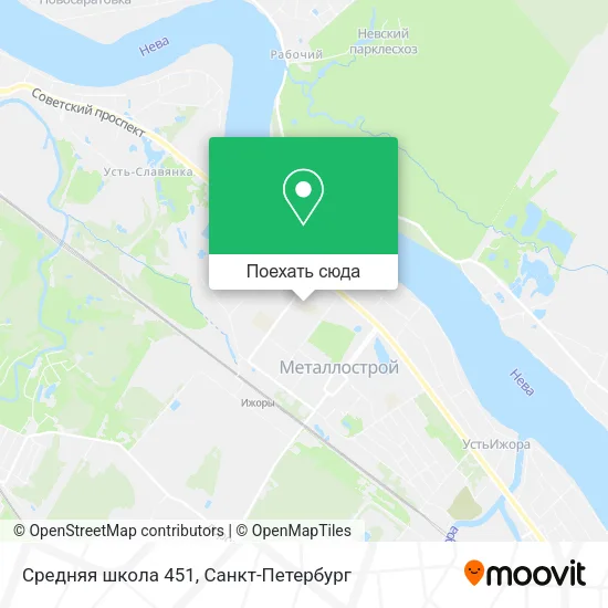 Карта Средняя школа 451