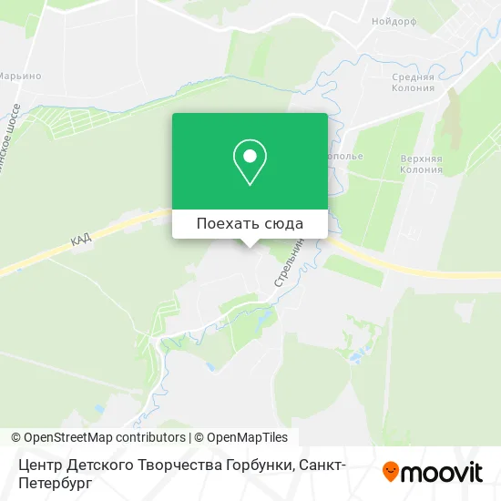 Карта Центр Детского Творчества Горбунки