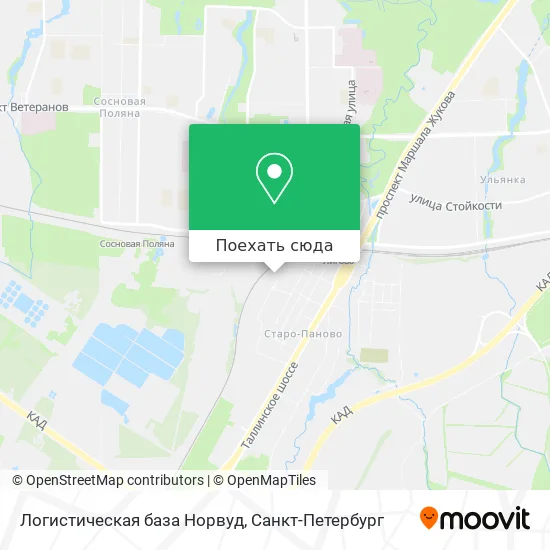 Карта Логистическая база Норвуд