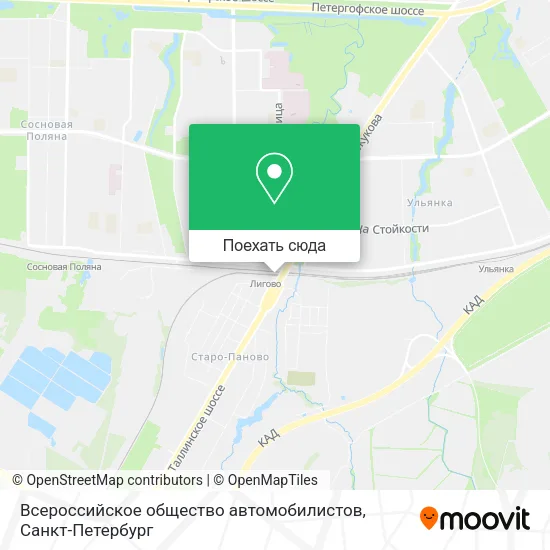 Карта Всероссийское общество автомобилистов