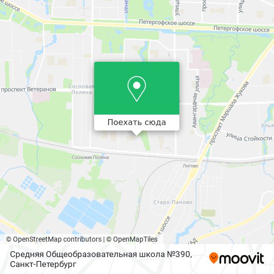 Карта Средняя Общеобразовательная школа №390